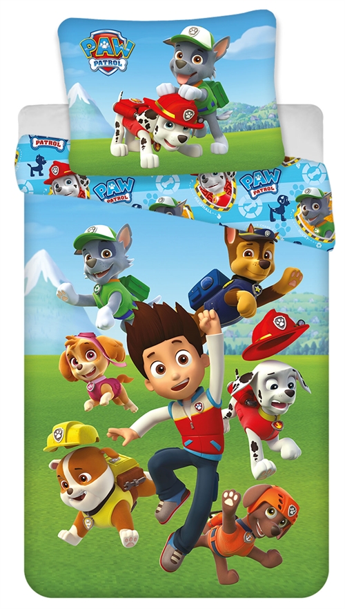 Paw Patrol sengetøj junior 100x140 cm - Paw Patrol sengesæt junior - Top Speed - 2 i 1 - 100% bomuld